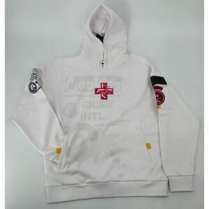 NWT Cookies x International White Hoodie Pullover Sweatshirt Patches XLarge